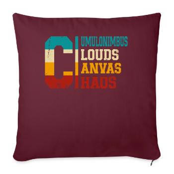 Chasse aux tempêtes Chasseur de tornades Météorologue rétro - Housse de coussin décorative 45 x 45 cm - bordeaux - Devant