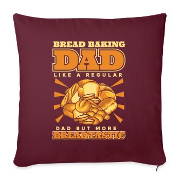 Pain Cuisson Papa Plus Pâte à pain Breadtastic - Housse de coussin décorative 45 x 45 cm - bordeaux - Devant