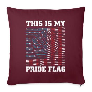 DiAmerican Pride Flag-t-shirt - Sofakissenbezug 45 x 45 cm - Burgunderrot - Vorne