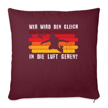 Skydive Freefly Fallschirmspringer Shirt Skydiving - Sofakissenbezug 45 x 45 cm - Burgunderrot - Vorne