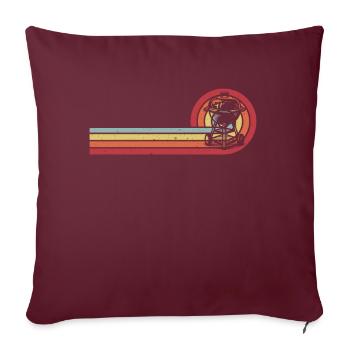 BBQ Barbecue Vintage Grill Barbecue Grill - Housse de coussin décorative 45 x 45 cm - bordeaux - Devant