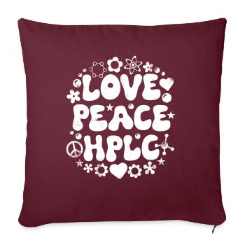 Chromatographie liquide HPLC Love Retro Vintage - Housse de coussin décorative 45 x 45 cm - bordeaux - Devant
