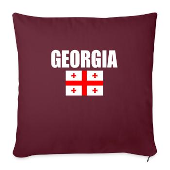 Géorgie - Housse de coussin décorative 45 x 45 cm - bordeaux - Devant