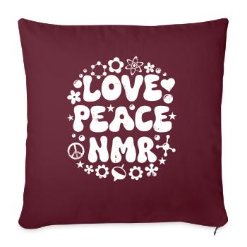 Spectroscopie par résonance magnétique nucléaire Love - Housse de coussin décorative 45 x 45 cm - bordeaux - Devant