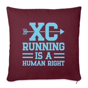 Lustiges XC Running Geschenk XC Runner Edition - Sofakissenbezug 45 x 45 cm - Burgunderrot - Vorne
