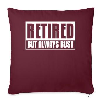 Pension de retraite Pensionnier - Housse de coussin décorative 45 x 45 cm - bordeaux - Devant