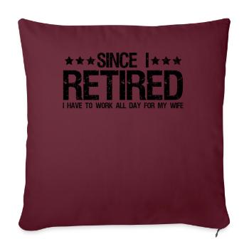 Pension Retraite Retraite - Housse de coussin décorative 45 x 45 cm - bordeaux - Devant