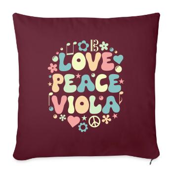 Alto Alto Altiste Retro Love - Housse de coussin décorative 45 x 45 cm - bordeaux - Devant