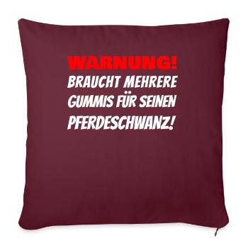 Lustiger Spruch Mallorca Urlaub Party Feiern - Sofakissenbezug 45 x 45 cm - Burgunderrot - Vorne