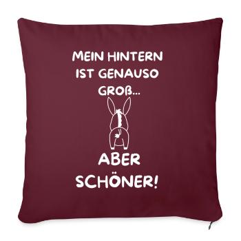Mes fesses sont magnifiques - Housse de coussin décorative 45 x 45 cm - bordeaux - Devant