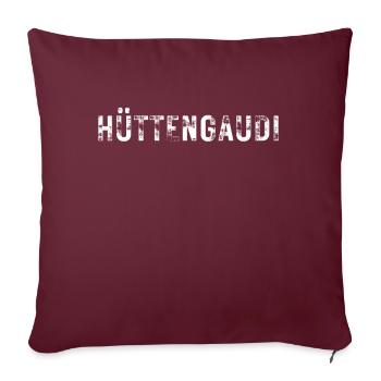 Aprés-Ski Einkehrschwung Apres Ski Party Hüttengau - Sofakissenbezug 45 x 45 cm - Burgunderrot - Vorne
