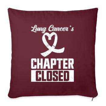 Cancer du poumon Sensibilisation gratuite au cancer du poumon - Housse de coussin décorative 45 x 45 cm - bordeaux - Devant