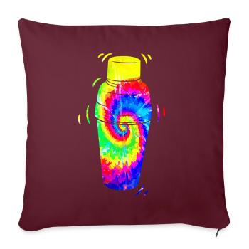 Barman Mixologue Tie Dye - Housse de coussin décorative 45 x 45 cm - bordeaux - Devant