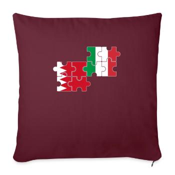 Bahreïn Italie Drapeau de Bahreïn - Housse de coussin décorative 45 x 45 cm - bordeaux - Devant