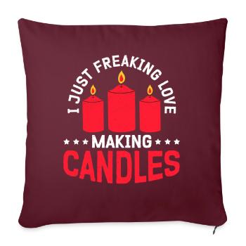 Bougies Candle Maker Candle Maker Cadeau - Housse de coussin décorative 45 x 45 cm - bordeaux - Devant