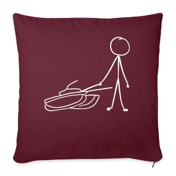 chars de combat char char char - Housse de coussin décorative 45 x 45 cm - bordeaux - Devant