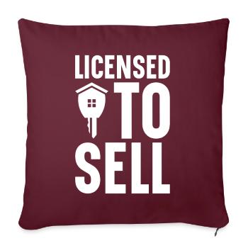 Agent immobilier Courtier immobilier Agent immobilier Agent immobilier - Housse de coussin décorative 45 x 45 cm - bordeaux - Devant