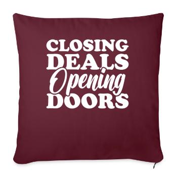 Agent immobilier Courtier immobilier Agent immobilier Agent immobilier - Housse de coussin décorative 45 x 45 cm - bordeaux - Devant