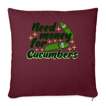Cucumber Cucumbers Pickles - Sofakissenbezug 45 x 45 cm - Burgunderrot - Vorne
