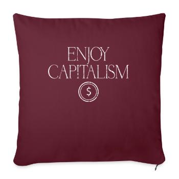 Kapitalismus Jouissez du capitalisme - Housse de coussin décorative 45 x 45 cm - bordeaux - Devant