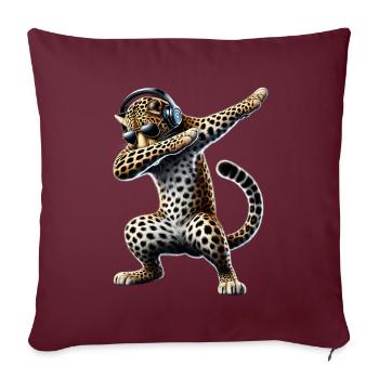 Funny Dabbing Leopard Animal Lover Animal Safari - Sofa pillowcase 17,3'' x 17,3'' (45 x 45 cm) - burgundy - Front