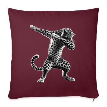 Funny Dabbing Leopard Animal Lover Animal Safari - Sofa pillowcase 17,3'' x 17,3'' (45 x 45 cm) - burgundy - Front