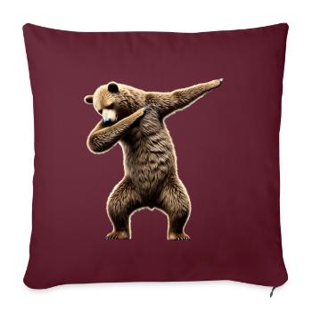 Drôle Dabbing Ours Amoureux des animaux Zoo Ours Animal - Housse de coussin décorative 45 x 45 cm - bordeaux - Devant