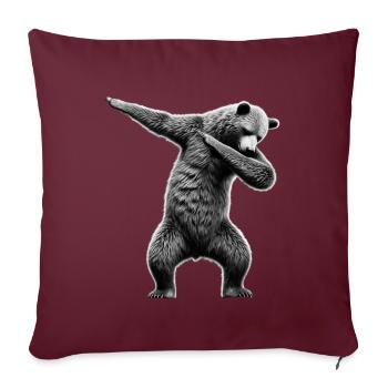 Drôle Dabbing Ours Amoureux des animaux Zoo Ours Animal - Housse de coussin décorative 45 x 45 cm - bordeaux - Devant