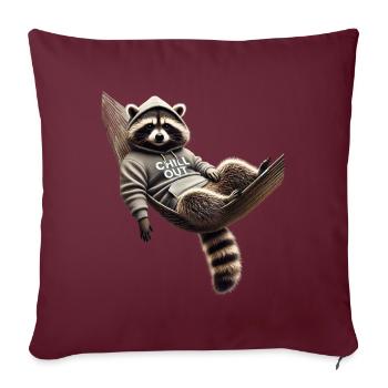 Funny Raccoon Chill Out Animal Lover Chill - Sofa pillowcase 17,3'' x 17,3'' (45 x 45 cm) - burgundy - Front