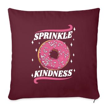 Streusel Freundlichkeit Donut-Maker Glasierter Liebhaber - Sofakissenbezug 45 x 45 cm - Burgunderrot - Vorne