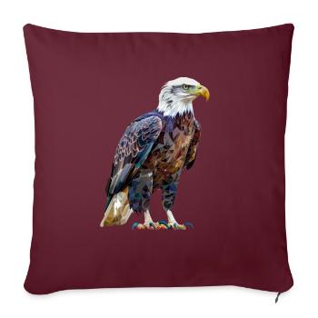 Eagle Motif Animal Animal Lover Bird Art Nature - Sofa pillowcase 17,3'' x 17,3'' (45 x 45 cm) - burgundy - Front