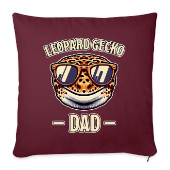 Gecko léopard disant drôle Gecko léopard cadeau - Housse de coussin décorative 45 x 45 cm - bordeaux - Devant