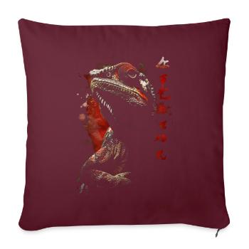 Japanese Chameleon Safari Reptile Terrarium - Sofa pillowcase 17,3'' x 17,3'' (45 x 45 cm) - burgundy - Front
