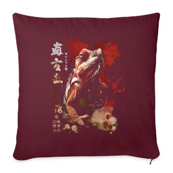 Japanese Chameleon Safari Reptile Terrarium - Sofa pillowcase 17,3'' x 17,3'' (45 x 45 cm) - burgundy - Front