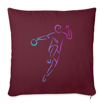 Prisonball Jeu d’équipe Joueur de ballon chasseur - Housse de coussin décorative 45 x 45 cm - bordeaux - Devant
