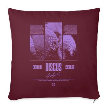 Discus Cichlidé Aquarium Fish Keeper - Housse de coussin décorative 45 x 45 cm - bordeaux - Devant
