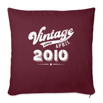 Millésime depuis Avril 2010 Cadeau d’anniversaire - Housse de coussin décorative 45 x 45 cm - bordeaux - Devant