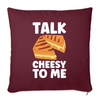 Grilled Cheese Grilled Cheese Foodie Cheese Sandwich - Housse de coussin décorative 45 x 45 cm - bordeaux - Devant