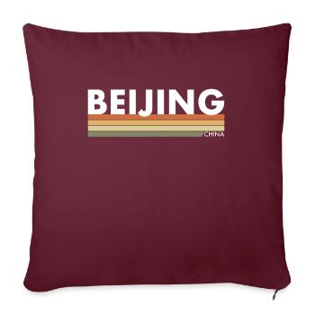 Pékin Chine Chine Chinois - Housse de coussin décorative 45 x 45 cm - bordeaux - Devant