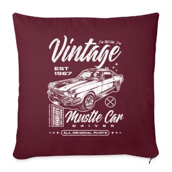 Ich bin nicht alt, ich bin ein Oldtimer, Jahrgang 1967 - Sofakissenbezug 45 x 45 cm - Burgunderrot - Vorne