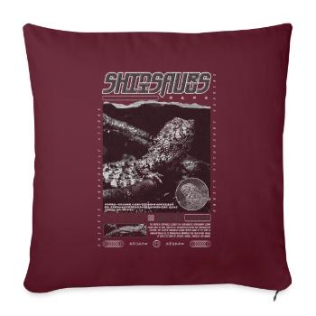 Crocodile chinois lézard Shinisaurus crocodilurus - Housse de coussin décorative 45 x 45 cm - bordeaux - Devant