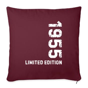 70e anniversaire 1955 Édition limitée - Housse de coussin décorative 45 x 45 cm - bordeaux - Devant