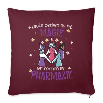 Pharmacie | Magie de la pharmacie - Housse de coussin décorative 45 x 45 cm - bordeaux - Devant