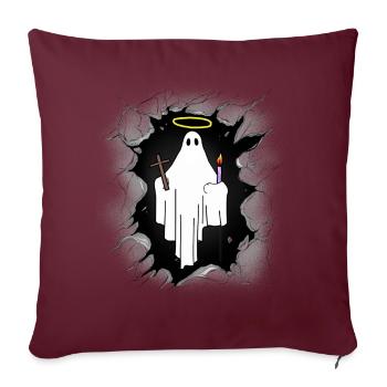 fantôme fantômes minuit Halloween heure des sorcières - Housse de coussin décorative 45 x 45 cm - bordeaux - Devant