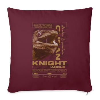 Chevalier cubain Anole Gardien de reptiles Lézard - Housse de coussin décorative 45 x 45 cm - bordeaux - Devant