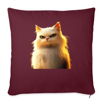 Perserkatze Perser Katze Persian Cat Süße Katzen - Sofakissenbezug 45 x 45 cm - Burgunderrot - Vorne