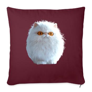 Perserkatze Perser Katze Persian Cat Süße Katzen - Sofakissenbezug 45 x 45 cm - Burgunderrot - Vorne