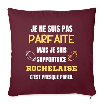 Supportrice La Rochelle Parfait Rugby - Housse de coussin décorative 45 x 45 cm - bordeaux - Devant