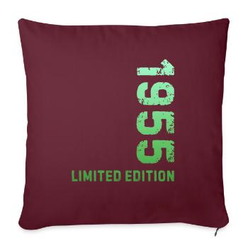 70e anniversaire 1955 Édition limitée - Housse de coussin décorative 45 x 45 cm - bordeaux - Devant