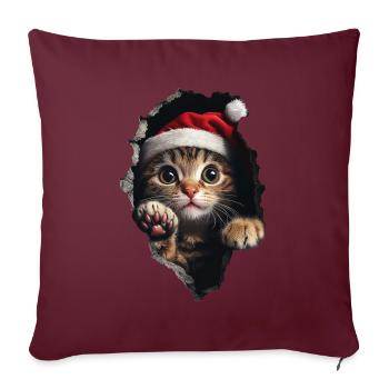 Cat Owner Cats Christmas Christmas Cat - Sofa pillowcase 17,3'' x 17,3'' (45 x 45 cm) - burgundy - Front